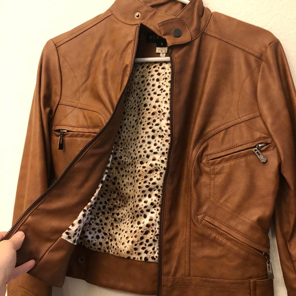 Nikibiki Tan Leather Jacket